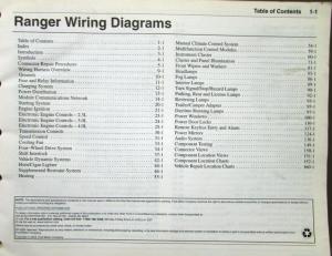 2005 Ford Electrical Wiring Diagram Service Manual Ranger Truck