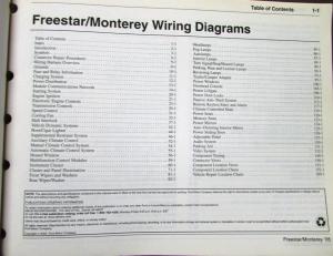 2005 Ford Mercury Electrical Wiring Diagram Service Manual Freestar Monterey