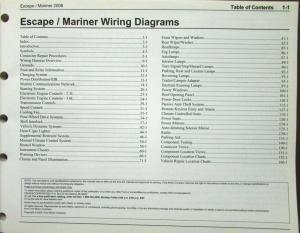 2006 Ford Mercury Dealer Electrical Wiring Diagram Service Manual Escape Mariner