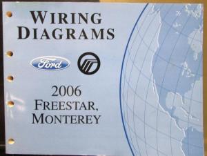 2006 Ford Mercury Dealer Electrical Wiring Diagram Manual Freestar Monterey
