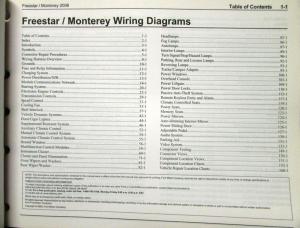 2006 Ford Mercury Dealer Electrical Wiring Diagram Manual Freestar Monterey