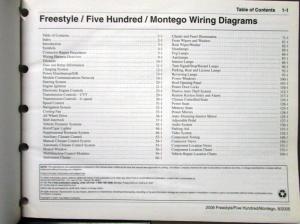2006 Ford Mercury Dealer Electrical Wiring Diagram Manual Freestyle 500 Montego
