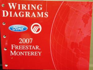 2007 Ford Mercury Dealer Electrical Wiring Diagram Manual Freestar Monterey