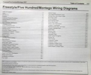 2007 Ford Mercury Dealer Electrical Wiring Diagram Manual Freestyle 500 Montego