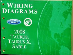 2008 Ford Mercury Dealer Electrical Wiring Diagram Service Manual Taurus X Sable