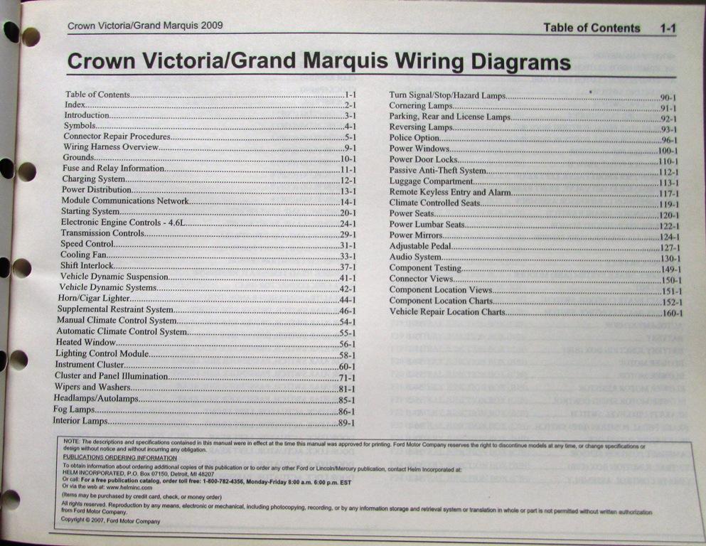 2009 ford mercury electrical wiring diagram manual crown vic grand2009 ford mercury electrical wiring diagram manual crown vic grand marquis