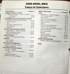 2008 Ford Edge & Lincoln MKX Service Shop Repair Manuals Original