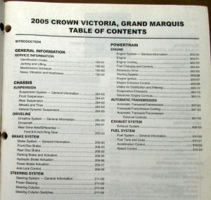2005 Ford Crown Victoria & Mercury Grand Marquis Service Shop Repair Manual Orig