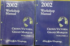 2002 Ford Crown Victoria & Mercury Grand Marquis Service Shop Repair Manual Orig