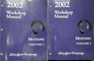 2002 Ford Mustang & Mustang GT Volume 1 & 2 Service Shop Repair Manuals Original