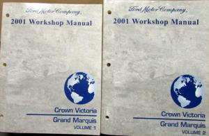 2001 Ford Crown Victoria & Mercury Grand Marquis Service Shop Repair Manual Orig
