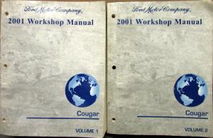 2001 Mercury Cougar Volume 1 & 2 Service Shop Repair Manuals Original