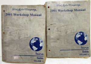2001 Ford Taurus & Mercury Sable Vols 1 & 2 Service Shop Repair Manual Original