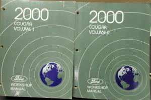 2000 Mercury Cougar Vol 1 & 2 Service Shop Repair Manual Original