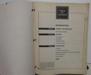 1999 Lincoln Town Car Volume 1 Only Service Shop Repair Manual Original