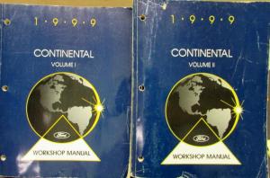 1999 Lincoln Continental Volume 1 & 2 Service Shop Repair Manual Original