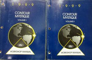 1999 Ford Contour Mercury Mystique Vol 1 & 2 Service Shop Repair Manual Original