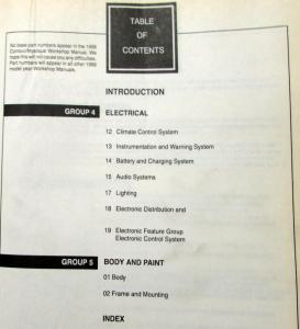 1999 Ford Contour Mercury Mystique Vol 1 & 2 Service Shop Repair Manual Original