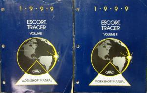 1999 Ford Escort Mercury Tracer Vol 1 & 2 Service Shop Repair Manual Original