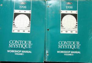 1998 Ford Contour Mercury Mystique Vol 1 & 2 Service Shop Repair Manual Original