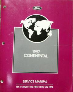 1997 Lincoln Continental Shop Repair Service Manual Original One Volume