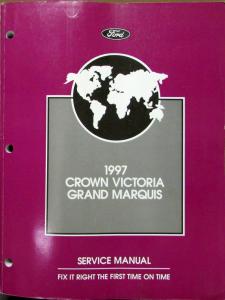 1997 Ford Crown Victoria Mercury Grand Marquis Service Shop Repair Manual Orig