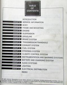 1997 Ford Taurus Mercury Sable Shop Repair Service Manual Original