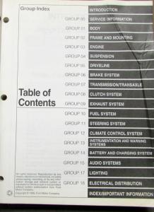 1996 Ford Aspire Service Shop Repair Manual Original