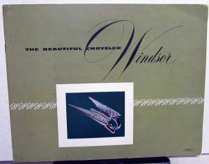 1951 Chrysler Windsor Sales Brochure Sedan Coupe Newport Traveler T&C Wagon