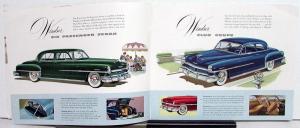 1951 Chrysler Windsor Sales Brochure Sedan Coupe Newport Traveler T&C Wagon