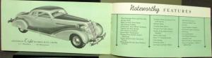 1935 Chrysler Airsteams Sedan Brougham Coupe Auto Sales Brochure Orig Green Tone