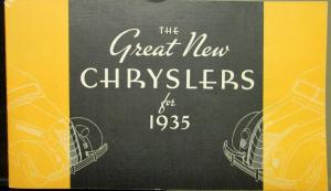 1935 Chrysler Six & Eight & Imperial Airstreams Auto Sales Brochure Original