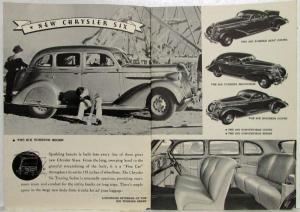 1936 Chrysler Fine Cars Six Eight Airflow Imperial Original Sales Brochure