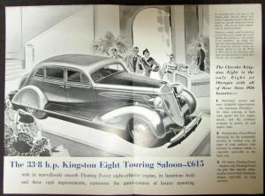 1936 Chrysler Kingston Eight Auto Overdrive Original Sales Brochure Leaflet