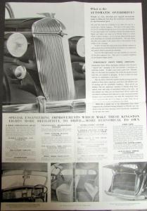 1936 Chrysler Kingston Eight Auto Overdrive Original Sales Brochure Leaflet