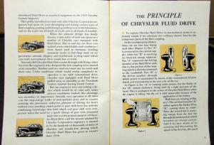 1940 Chrysler Fluid Drive Sales Brochure Original