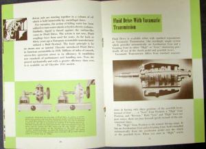 1941 Chrysler Fluid Drive Green Tone Sales Brochure Original
