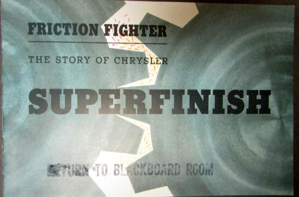 1945 Chrysler Friction Fighter Superfinish Auto Sales Brochure Original