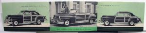 1946 Chrysler Sedan Coupe Brougham Town & Country Car Sales Brochure Folder Orig