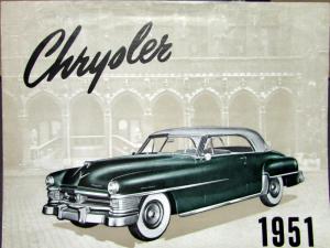 1951 Chrysler New Yorker Data Sheet French & Dutch Text Belgum Market Original