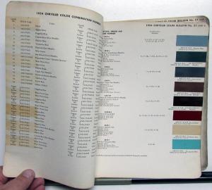 1954 Chrysler Dupont Color Paint Chips Formulas Bulletin 21 Original