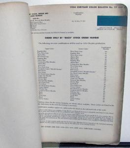 1954 Chrysler Dupont Color Paint Chips Formulas Bulletin 21 Original