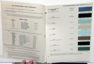 1959 Chrysler & Imperial Dupont Bulletin No 26 Color Paint Chips Original