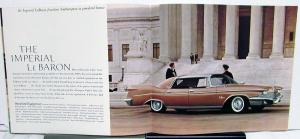 1960 Chrysler Imperial Custom Crown LeBaron Color Sales Brochure Original