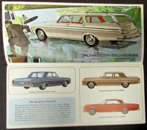 1964 Simca Plymouth Chrysler Imperial Dodge Full Line Sales Brochure Original