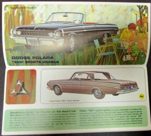 1964 Simca Plymouth Chrysler Imperial Dodge Full Line Sales Brochure Original