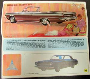 1964 Simca Plymouth Chrysler Imperial Dodge Full Line Sales Brochure Original