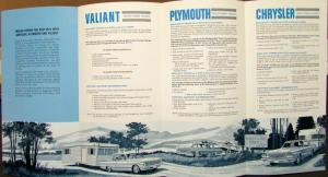 1964 Chrysler Plymouth & Valiant Trailer Towing Sales Brochure Original