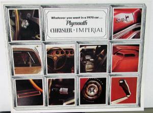 1970 Plymouth Chrysler Rapid Transit System Cuda GTX Duster Sales Brochure