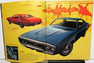 1971 Chrysler Plymouth Sales Brochure Duster Cuda Satellite Fury Newport & More